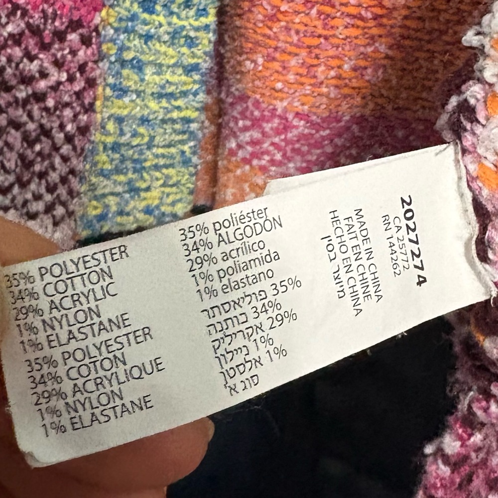 BLACK TAPE Colourful Patchwork Style Knit Cardigan - Picture 4 of 4